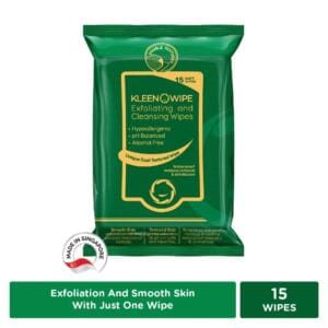 KLEENOWIPE EXFOLIATING WIPES 15 WIPES