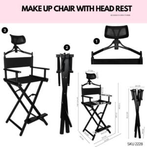 MAKEUP CHAIR WITH HEAD REST