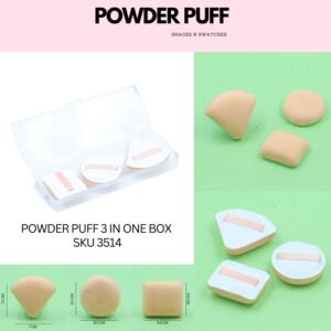 POWDER PUFF 3 IN 1 BOX