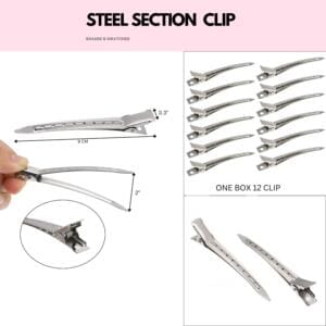 STEEL SECTION CLIP BIG 9CMS (12PCS BOX)
