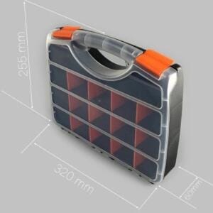 GREY ORGANIZER WITH CLIP 30*24*6CMS