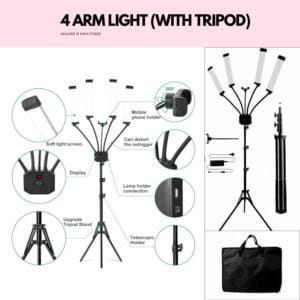 4 ARM LIGHT (WITH BAG & TRIPOD )