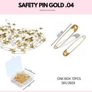 SAFETY PIN GOLD 04 (72 PCS)