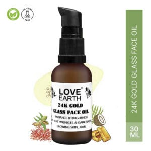 LOVE EARTH 24K GOLD GLASS FACE OIL- 30ML