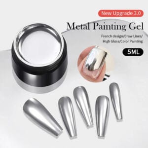 BORN PRETTY Super Shiny Silver Metal Painting Gel