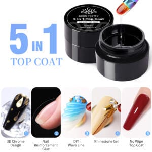 BORN PRETTY 5g 5 IN 1 No-wipe Top Coat