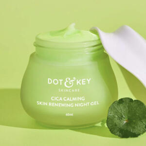 DOT & KEY CICA CALMING SKIN RENEWING NIGHT GEL WITH NIACINAMIDE & GREEN TEA